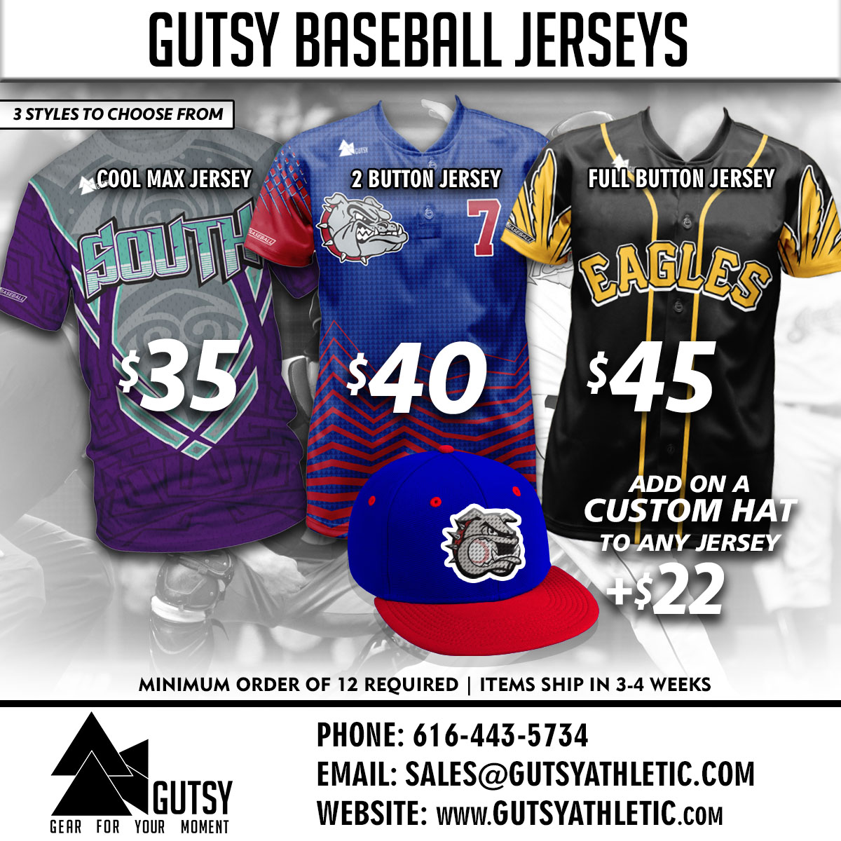 All Jersey’s website Gutsy Athletic